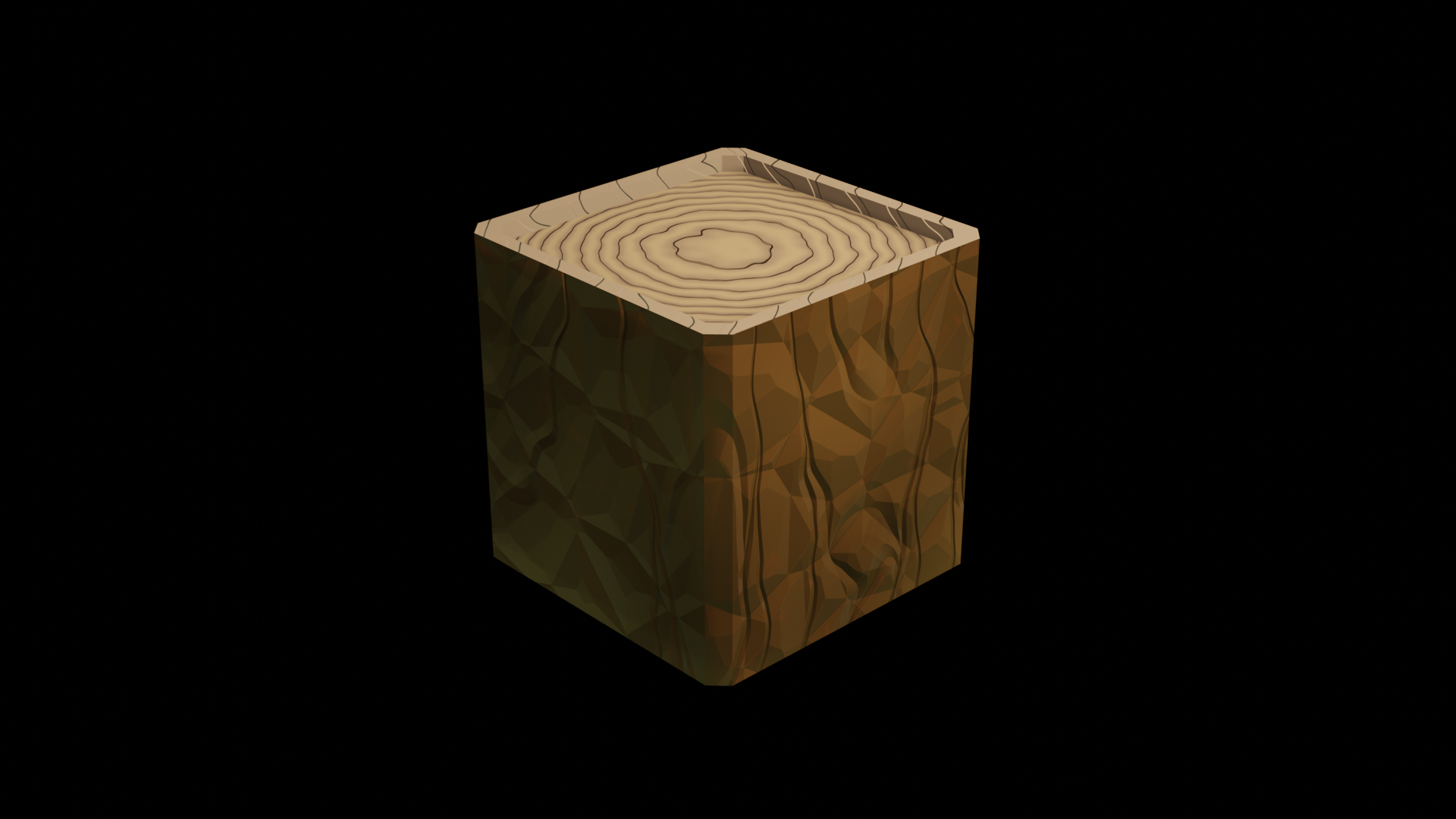 Wood Cube Eevee [just nodes] preview image 1
